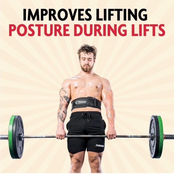 DMoose Fitness Weight Lifting Belt, Comfortable Lumbar & Back Support - Picture 5 of 6